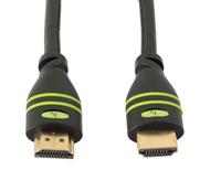 Manhattan 323192 HDMI-kabel HDMI Aansluitkabel HDMI-A-stekker, HDMI-A-stekker 1.00 m Zwart Folie afscherming, Afscherming gevlochten - thumbnail