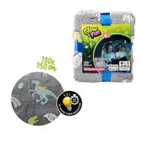 Toi-Toys Star toys glow in the dark dino deken 150x130 cm - thumbnail