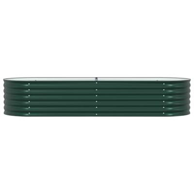 Verhoogde plantenbak Groen 240 x 80 x 44 cm Staal Verhoogde plantenbak Groen 240 x 80 x 44 cm Staal