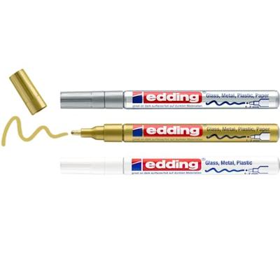 Edding lakmarker 751/3, metallic geassorteerde kleuren