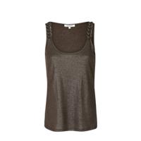 Morgan top met glitters kaki - thumbnail