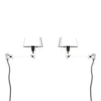 Tonone Bolt Bed Underfit met stekker Wandlamp Set van 2 - Creme Wit - thumbnail