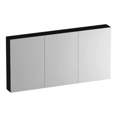Brauer Impress Deluxe Spiegelkast - 140 cm - met interne en externe Verlichting - 3 Dubbelzijdige Spiegeldeuren - Timber Black