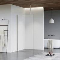 Fortifura Galeria inloopdouche - 180x200cm - helder glas - plafondarm - Geborsteld RVS PVD (RVS) SW797920/SW797908/SW804544 - thumbnail