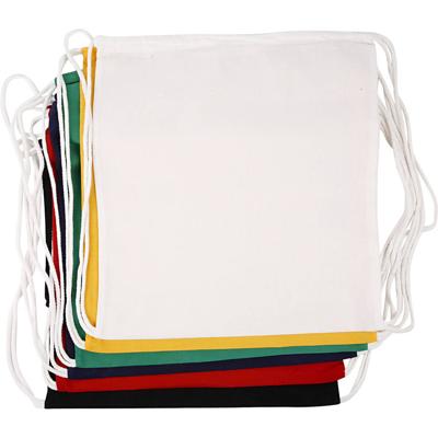 Creativ Company Schoenenzak / rugzak, afm 37x41 cm, 135 gr, diverse kleuren, 6 stuk/ 1 doos