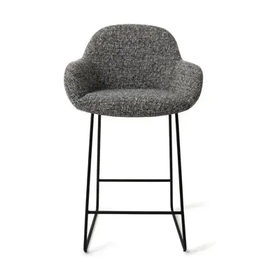 Jesper Home Barkruk 'Kushi' Slide Black, kleur Skyfall (zithoogte 67cm)