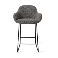 Jesper Home Barkruk 'Kushi' Slide Black, kleur Skyfall (zithoogte 67cm) - thumbnail