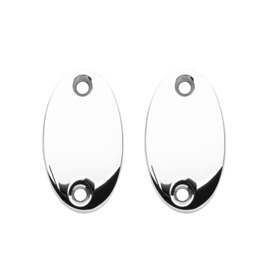 De Oude Deurklink Blindrozet ovaal - glanzend nikkel