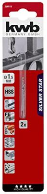 kwb 206515 HSS Metaal-spiraalboor 1.5 mm Gezamenlijke lengte 40 mm DIN 338 Cilinderschacht 1 stuk(s)