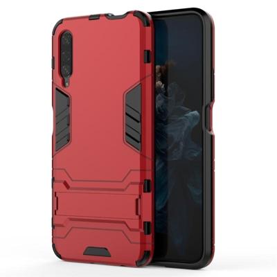 Voor Huawei Honor 9X/Honor 9X Pro schokbestendige PC + TPU beschermhoes met onzichtbare houder (rood)