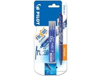 Pilot gelroller Frixion Ball Clicker, blister van 4 stuks (1 gelroller + 3 vullingen), blauw - thumbnail