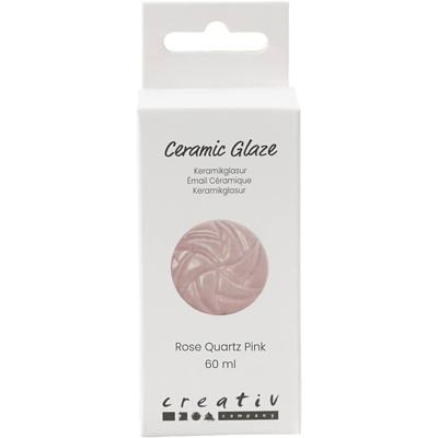 Creativ Company Keramiek glazuur, 984-1101 °c, dekkend, rose, 60 ml/ 1 fles