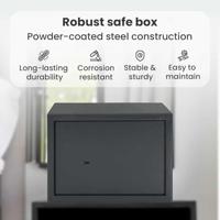 VidaXL Kluisdoos met slot donkergrijs 35 x 25 x 25 cm staal - thumbnail