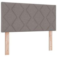 Boxspringbed met matras met hoofdeinde Taupe 90 x 200 cm Stof - thumbnail
