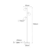 QAZQA Art Deco vloerlamp zwart 3-lichts met smoke glas - Vidro - thumbnail