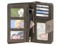 Bear Design Dark Nature Dames Portemonnee Large brown Dames portemonnee - thumbnail