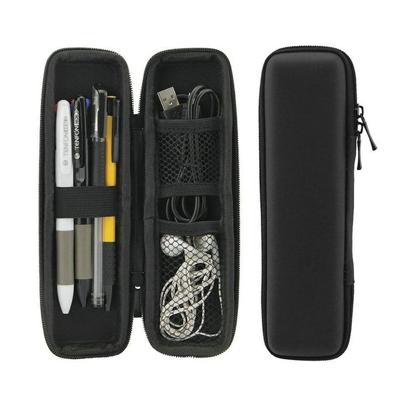 Multifunctionele briefpapier koptelefoon data kabel opbergdoos beschermende tas (zwart)