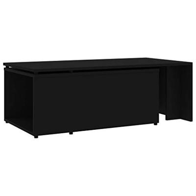Salontafel 150x50x35 cm bewerkt hout zwart