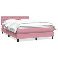 Boxspring met matras fluweel roze 160x210 cm - thumbnail