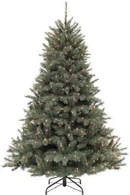 Triumph Tree Forest frosted verlichte kunstkerstboom blauwgroen 215cm - 304 lampjes
