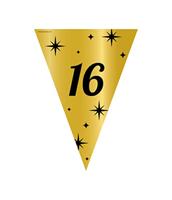 Classy Vlaggenlijn 16 Jaar Zwart/Goud (10m) - thumbnail