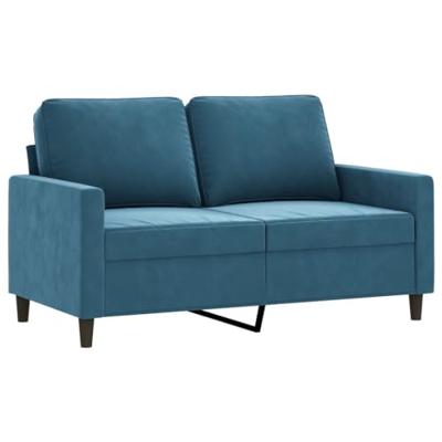 3-delige Loungeset met kussens fluweel blauw