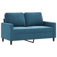 3-delige Loungeset met kussens fluweel blauw - thumbnail