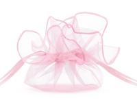 Organza zakjes roze 26cm (10st) - thumbnail