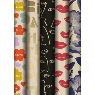 Inpakpapier Stewo Mindful 200x70cm assorti | 60 stuks