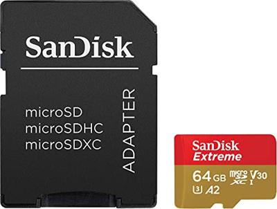 SanDisk Extreme MicroSDXC 64GB SD Adapter Action