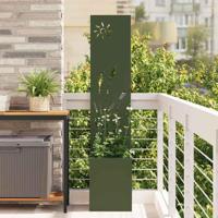 VidaXL Tuin privacy screen olijfgroen 32 x 140 cm koudgewalst staal - thumbnail
