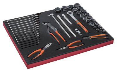 Bahco Foaminlay Fit&Go 3/3 met doppen en toebehoren 1/2" | sleutels en tangen - 47-delig - FF1A5019