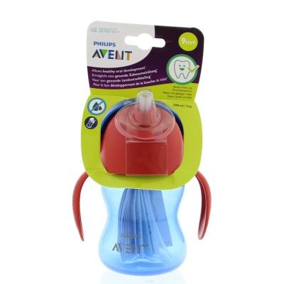 Philips Avent Drinkbeker Rietje Boy Blauw 200ml SCF796/01