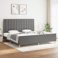 Bedframe zonder matras stof donkergrijs 200x200 cm - thumbnail