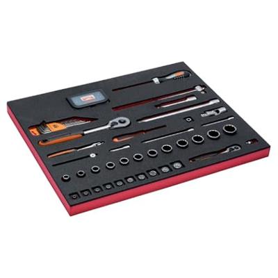 Bahco Foaminlay Fit&Go 3/3 met doppen en toebehoren 1/4" en 1/2" | en bits - 75-delig - FF1A55