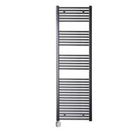 Electrische Wifi Radiator Sanicare HPW Carini 172x45 cm Gunmetal Met Thermostaat Zilver Linksonder - thumbnail