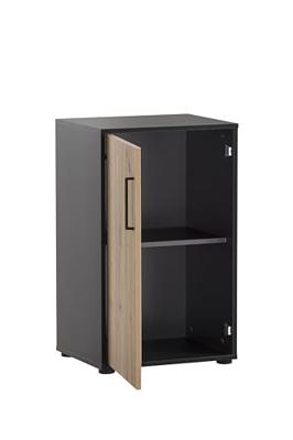 Schildmeyer Kast Aino (2 vakken, zwart mat eiken) Schildmeyer Kast Aino (2 vakken, zwart mat eiken)
