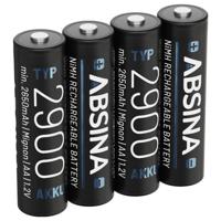 Absina Oplaadbare AA batterij (penlite) NiMH 1.2 V 4 stuk(s) - thumbnail