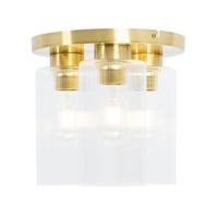 QAZQA Art Deco plafondlamp goud met glas 3-lichts - Laura - thumbnail