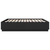 Bedframe massief hout zwart 200x200 cm - thumbnail