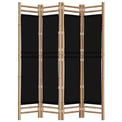Kamerscherm 4-panelen inklapbaar 160 cm bamboe en canvas