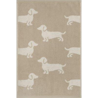 Cawö Cawo We love Dogs gemustert 6246 Handdoek 50x100 natur/beige