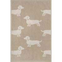 Cawö Cawo We love Dogs gemustert 6246 Handdoek 50x100 natur/beige - thumbnail