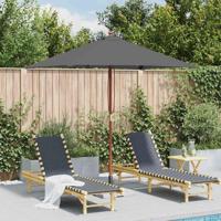 Parasol met houten paal 150x200 cm antraciet - thumbnail