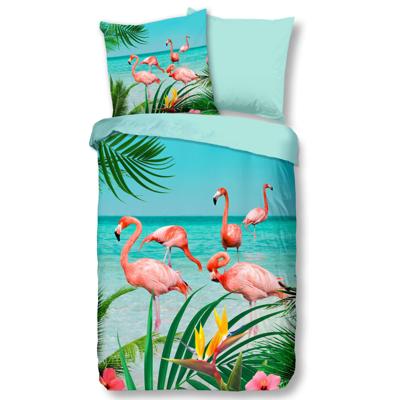 Good Morning dekbedovertrek Flamingo junior 135x200 cm katoen Good Morning dekbedovertrek Flamingo junior 135x200 cm katoen