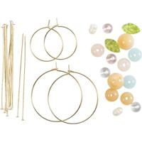 Creativ Company Mini hobbyset sieraden, oorringen met kralen, 1 doos - thumbnail