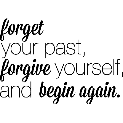 Forget your past - Muursticker Forget your past - Muursticker