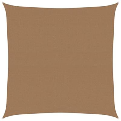 VidaXL Zonnezeil 160 g/m² 4,5x4,5 m hdpe taupe