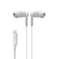 Belkin Rockstar hoofdtelefoon voor iPhone met Lightning-aansluiting (hoofdtelefoon ontworpen voor iPhone XS, XS Max, XR, 8/8 Plus etc) Eén maat Wit. - thumbnail