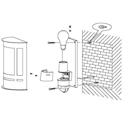 Eglo SchriklampTribano met bewegingssensor - 97284